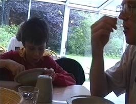 Our first provided meal of the tour at Exford youth hostel